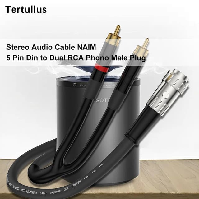 Detalle 2 de Tertullus Naim 5‑pin DIN to 2×RCA stereo cable 1m