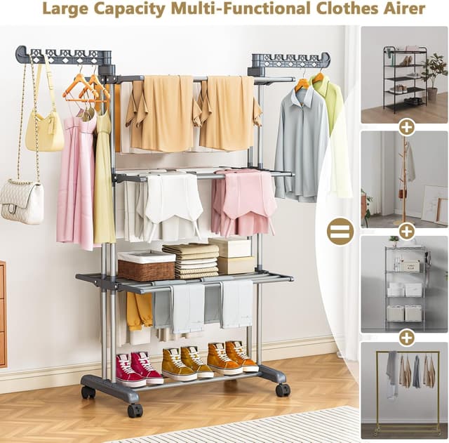 Detalle de PurKeep stendibiancheria 4 ripiani grande capacità