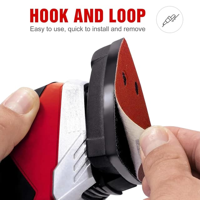 Detalle 2 de KONGMING Schleifpapier Dreieckschleifer Klett, 6-Loch, 400er Körnung (120 Schleifblätter)