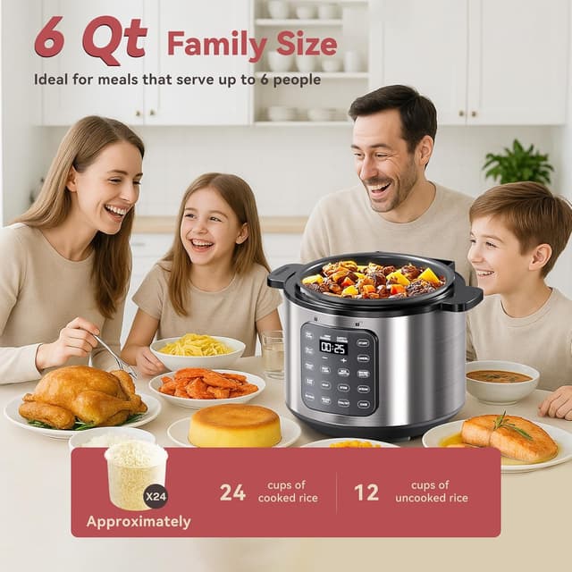 Detalle de Instant Pot Electric Pressure Cooker 6 Qt 🍲