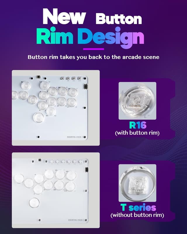 Detalle de Sehawei R16 Arcade Stick 16 Tasten