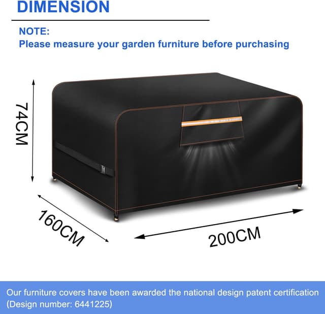 Thumbnail 4 de Aoretic Outdoor Table Cover 200x160x74cm