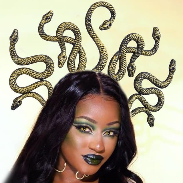 Detalle 2 de Zoestar Medusa snake headband for Halloween