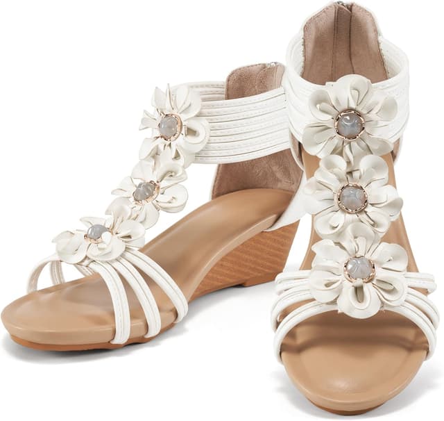 Thumbnail 6 de FUDYNMALC women’s wedge sandals with zipper open toe and sponge insole