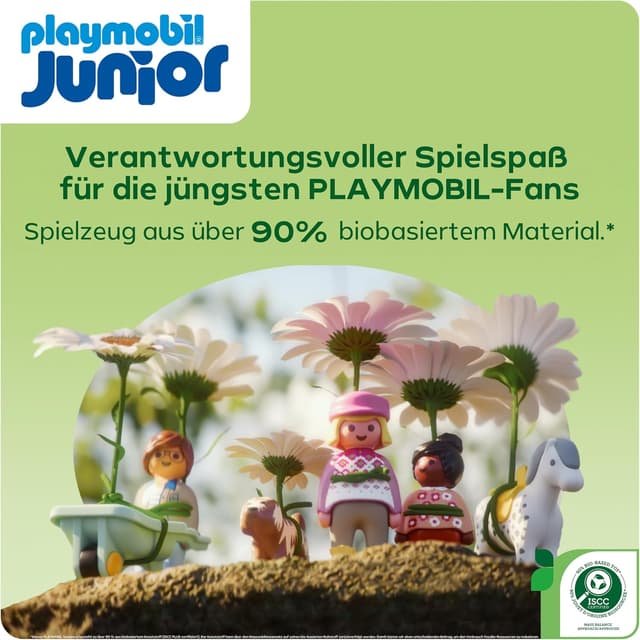 Detalle de PLAYMOBIL JUNIOR Tierpension mit Futterspender 71690 – Tierpflege zum Spielen ab 1 Jahr