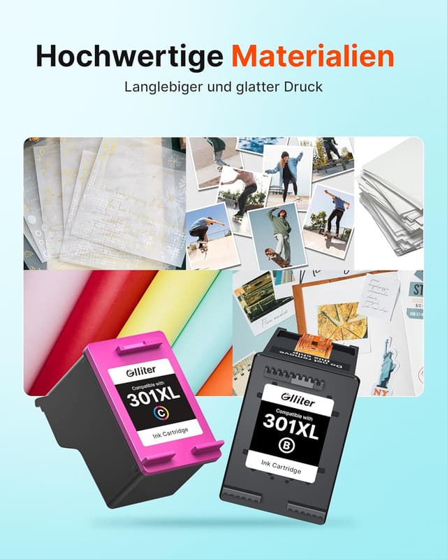 Detalle 2 de Glliter 301 XL Druckerpatronen 2er Set