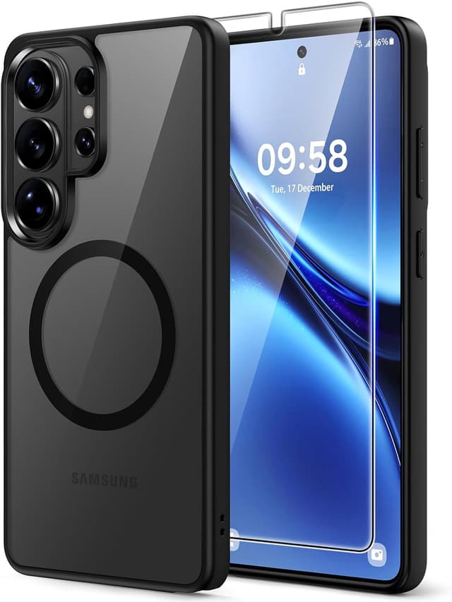 Detalle de TAURI S26 Ultra case, MagSafe, 9H glass