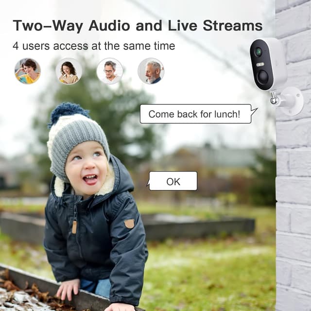 Thumbnail 4 de ARENTI 2K/3MP Cámara de seguridad inalámbrica exteriores