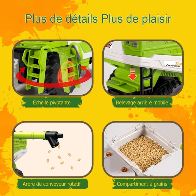 Thumbnail 5 de PENGBU RC Moissonneuse-batteuse 3‑12 ans 🚜