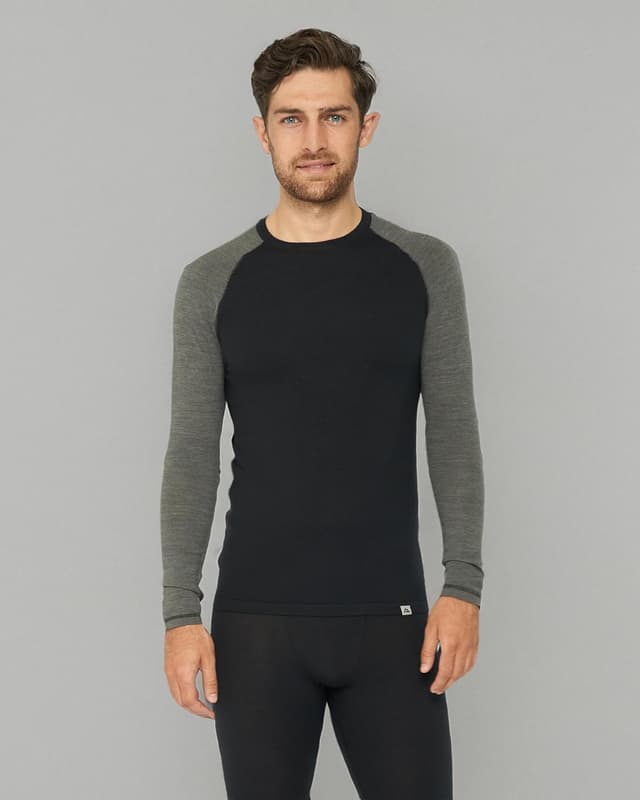 Detalle de Maglia termica uomo DANISH ENDURANCE in lana Merino 180 g/m² con manica lunga