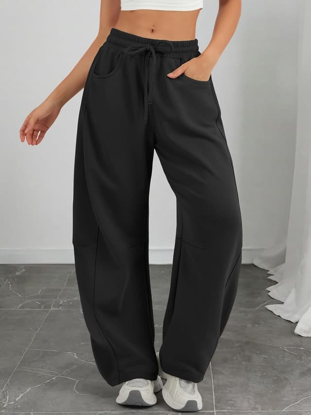 Detalle 1 de ATHMILE barrel sweatpants 2026 women wide leg