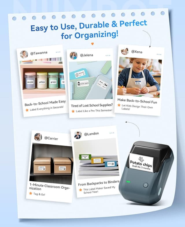 Thumbnail 4 de NIIMBOT B1 Bluetooth 2-inch label printer 🖨