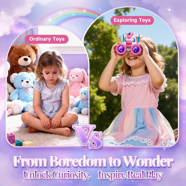Detalle 2 de Unicorn Binoculars for Kids 3-9