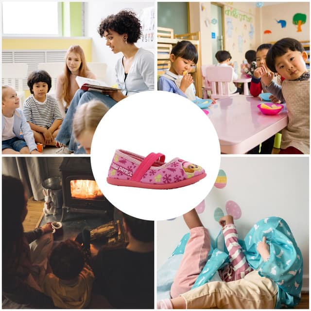 Detalle de Leomil Paw Patrol Girls Chaussons ballerines enfants Skye : confort et semelle antidérapante pour la maison