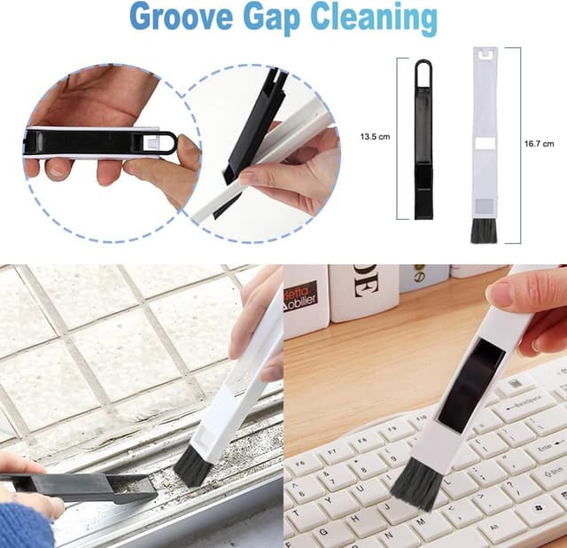 Detalle 2 de Vicloon Spolverino estensibile in microfibra fino a 245 cm con 1 manico, 1 piumini, spazzola e ganci autoadesivi