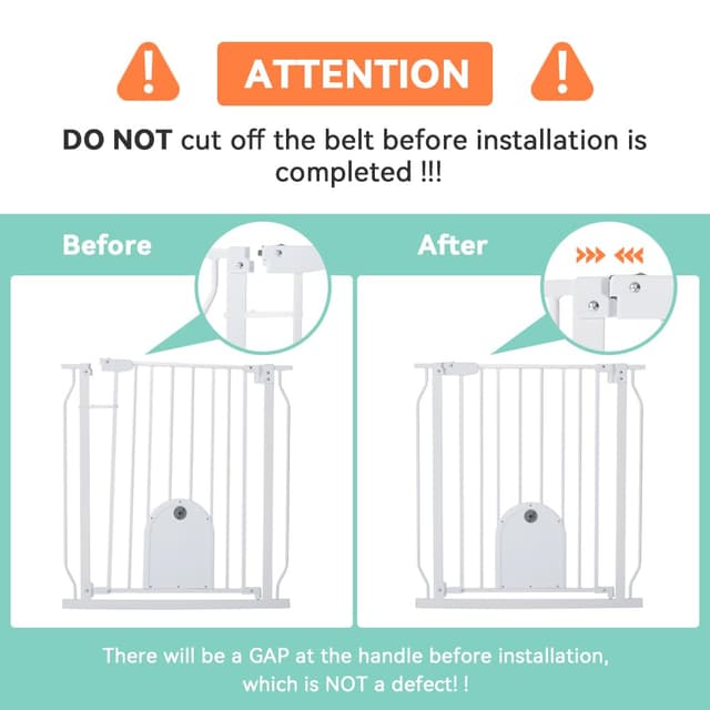 Thumbnail 5 de COMOMY Treppenschutzgitter Ohne Bohren 75–123 cm