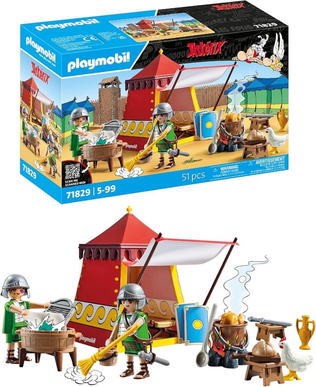 Detalle de PLAYMOBIL Asterix 71829 Legionärszelt – Asterix Spielset für Kinder ab 5 Jahren