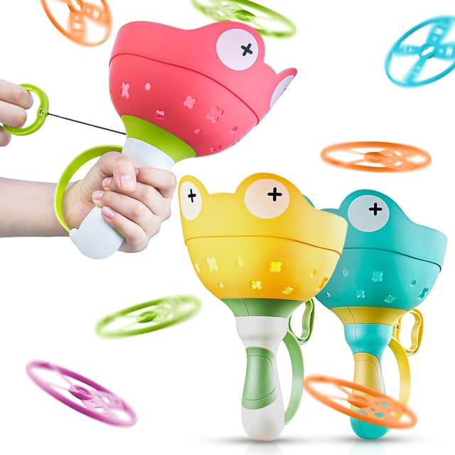 Thumbnail 6 de Outdoor Spielzeug für Kinder ab 4–8 Jahren: 2x Flying Saucer Launcher mit 24 Discs