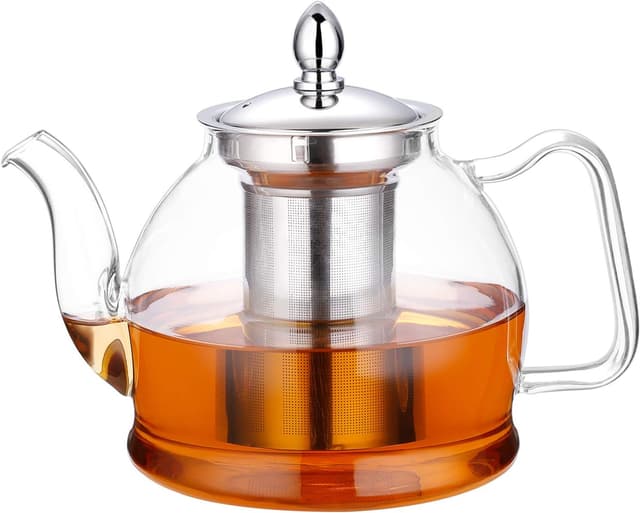 Detalle de HIWARE 1000ml Glass Teapot 🍵