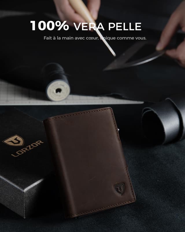 Detalle 2 de LORZOR Portafoglio slim RFID 10 carte