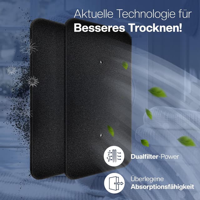 Detalle 2 de 1E 3 Filter für Candy Trockner (40006731) – Ersatz-Wärmetauscherfilter für viele Candy & Hoover Modelle