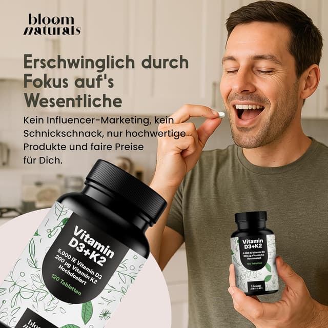 Thumbnail 4 de Vitamin D3 K2 hochdosiert – 120 Tabletten