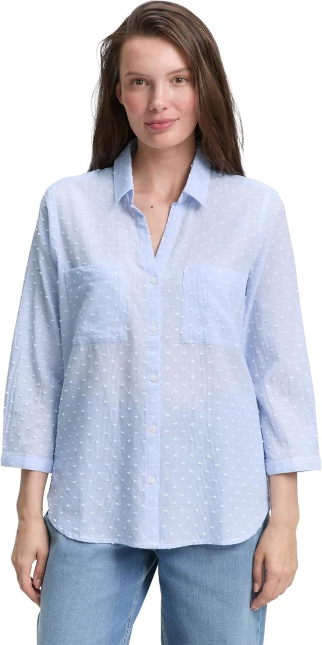 Detalle 2 de Tom Tailor 1047178 Camicia da donna con maniche a 3/4 (confezione da 1)