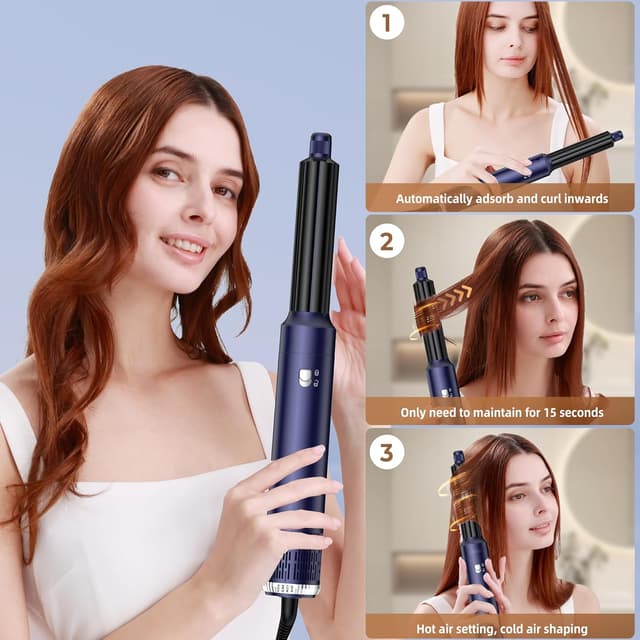 Detalle de UKLISS Pro Airstyler 6 in 1 spazzola asciugacapelli 1000 W (Blu)