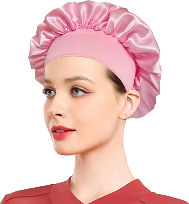 Detalle de Phieeseriy Seidenhaube Satin Schlafmütze, 30 cm