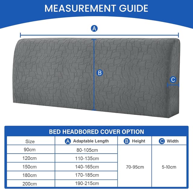 Thumbnail 1 de Ystyle Copri Testiera Letto 180 cm Grigio Chiaro