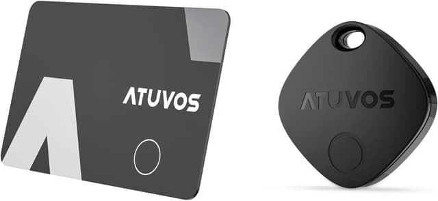 Detalle de ATUVOS Air Tag + Air Card Wallet Tracker sottile 1,6 mm (2 pezzi) nero per rete Dov’è, per iOS