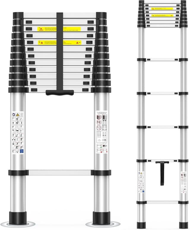 Detalle de POONO 16.5FT heavy-duty telescoping ladder
