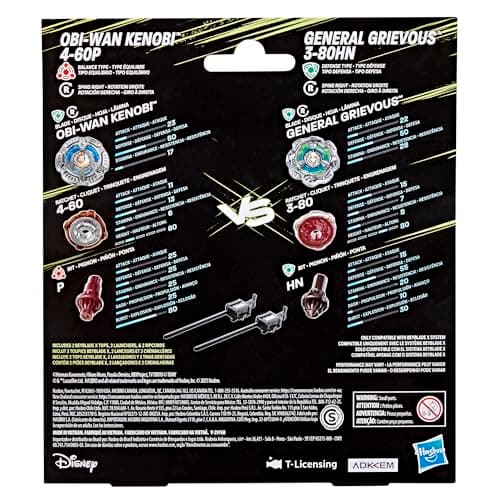 Thumbnail 5 de Beyblade X OBI-WAN Kenobi 4-60P vs General Grievous 3-80HN ⚔