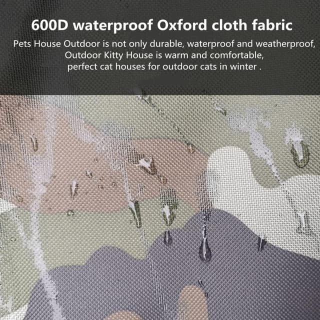 Detalle 2 de MUYYIKA Foldable Winter Warm Oxford Cat Shelter – Waterproof outdoor dog & cat house
