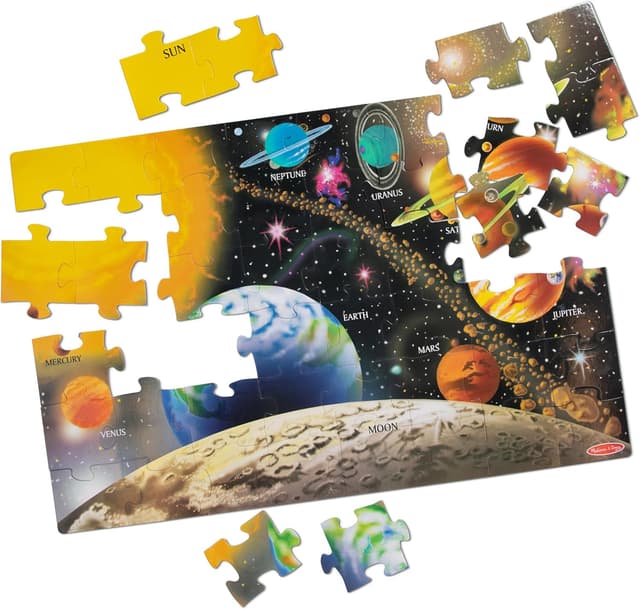 Detalle 2 de Melissa & Doug Solar System Floor Puzzle 48 pc 🧩