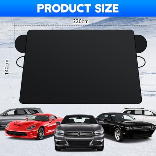 Thumbnail 2 de Couverture pare-brise CHWNIBAY, anti-givre, 220x140 cm