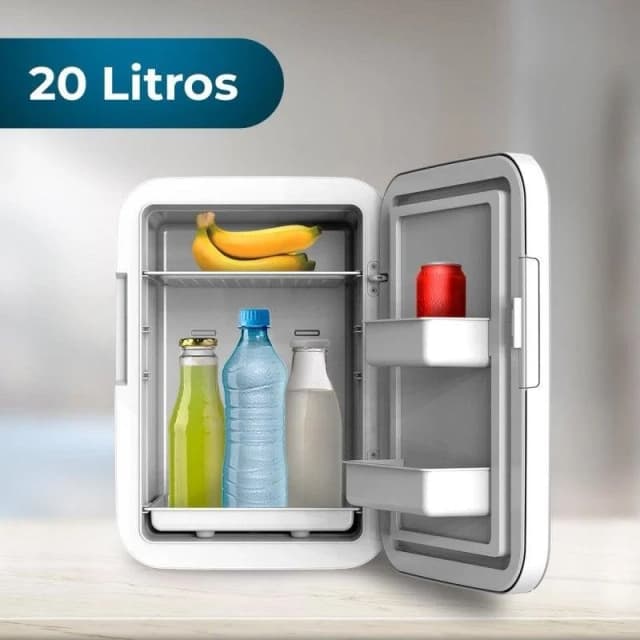 Detalle 2 de Cecotec Bolero MiniCooling 20L Bahamas Pat 1 mini frigorífico vintage azul con 12V/220V