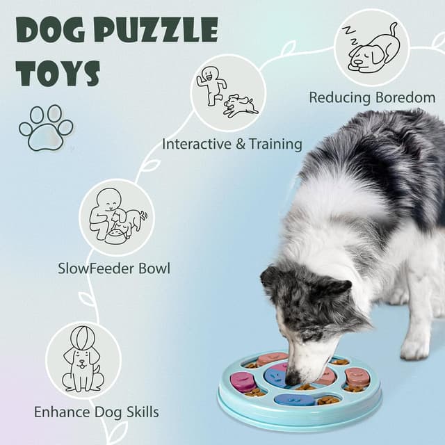 Detalle de TRIGRAND puzzle interattivo per cani con mangiatoia rallenta-cibo, lavabile e pensato per stimolare il QI