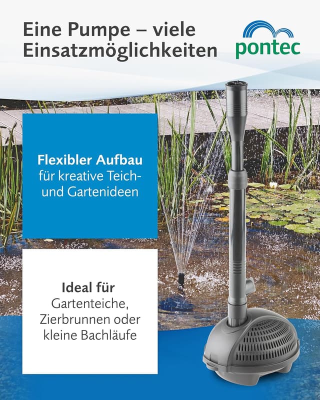 Thumbnail 4 de Pontec PondoVario 1000 Teichpumpe – Wasserspiel 🎛