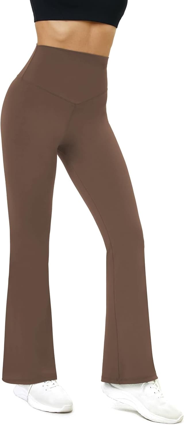 Detalle 2 de Glacspyg Yogahose Damen Flared Hohe Taille đ§â