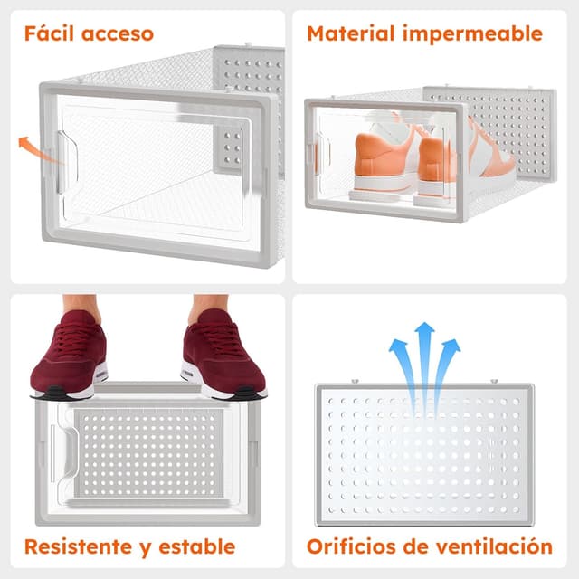 Thumbnail 1 de CM HOME Cajas de Zapatos Transparentes Pack 12