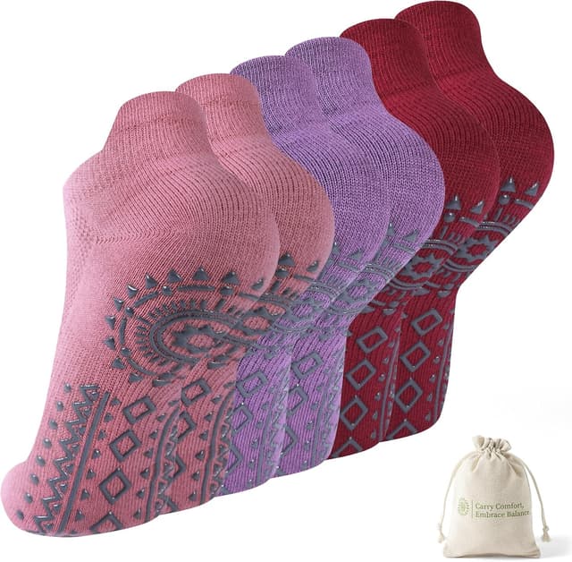 Imagen de BISOUSOX Calcetines de Yoga antideslizantes 3 pares en OfertitasTOP