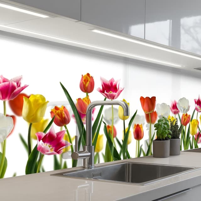 Detalle de KitchenYeah Rückwand Küche 80x200 cm – selbstklebender Rückwandschutz mit Spritzschutz-Funktion