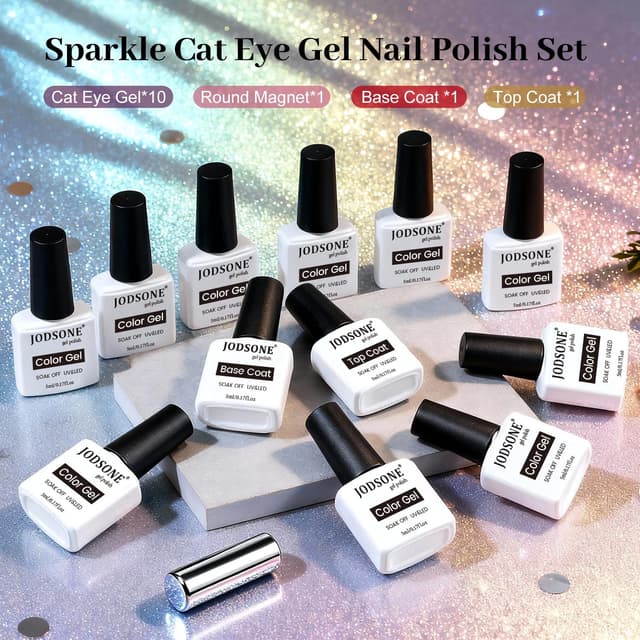 Detalle 2 de Cat Eye Gel set di smalti per unghie con magnete: 10 colori ad effetto occhio di gatto