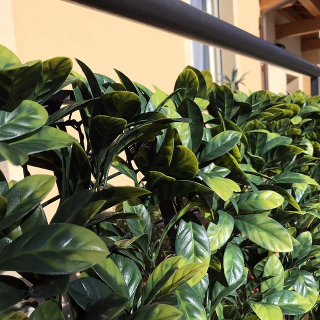 Detalle de TENAX Divy 3D Plus Laurus siepe sintetica 1x3 m con rete in plastica