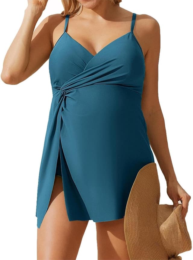 Thumbnail 6 de Maacie Umstandsbademode Einteiler mit V-Ausschnitt und Rückenfrei-Design