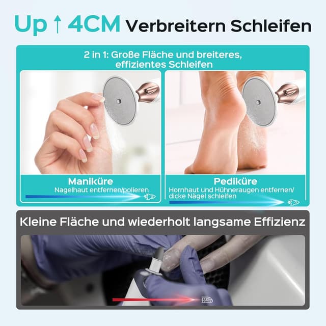 Detalle de COSLUS C43 Elektrischer Nagelfräser Set