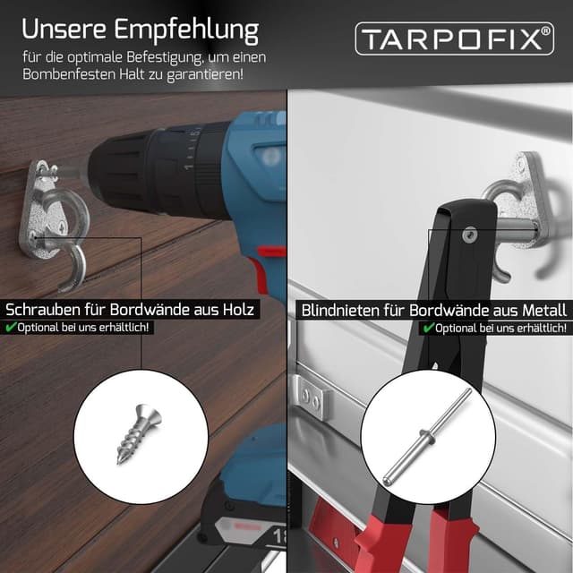 Thumbnail 4 de Tarpofix Dreiloch Planenhaken 10 Stück