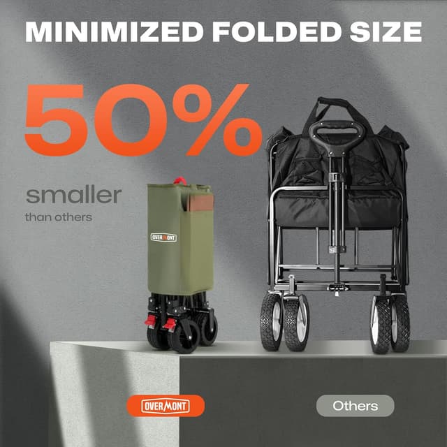 Detalle de Overmont Faltbarer Bollerwagen 150 kg