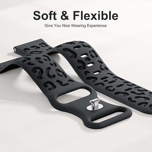 Detalle 2 de 18mm Leopard silicone watch strap